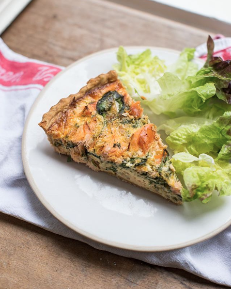 Staal Smoked Salmon Dill and Spinach Tart